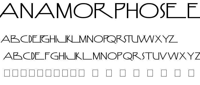 Anamorphosee Normal Sample font